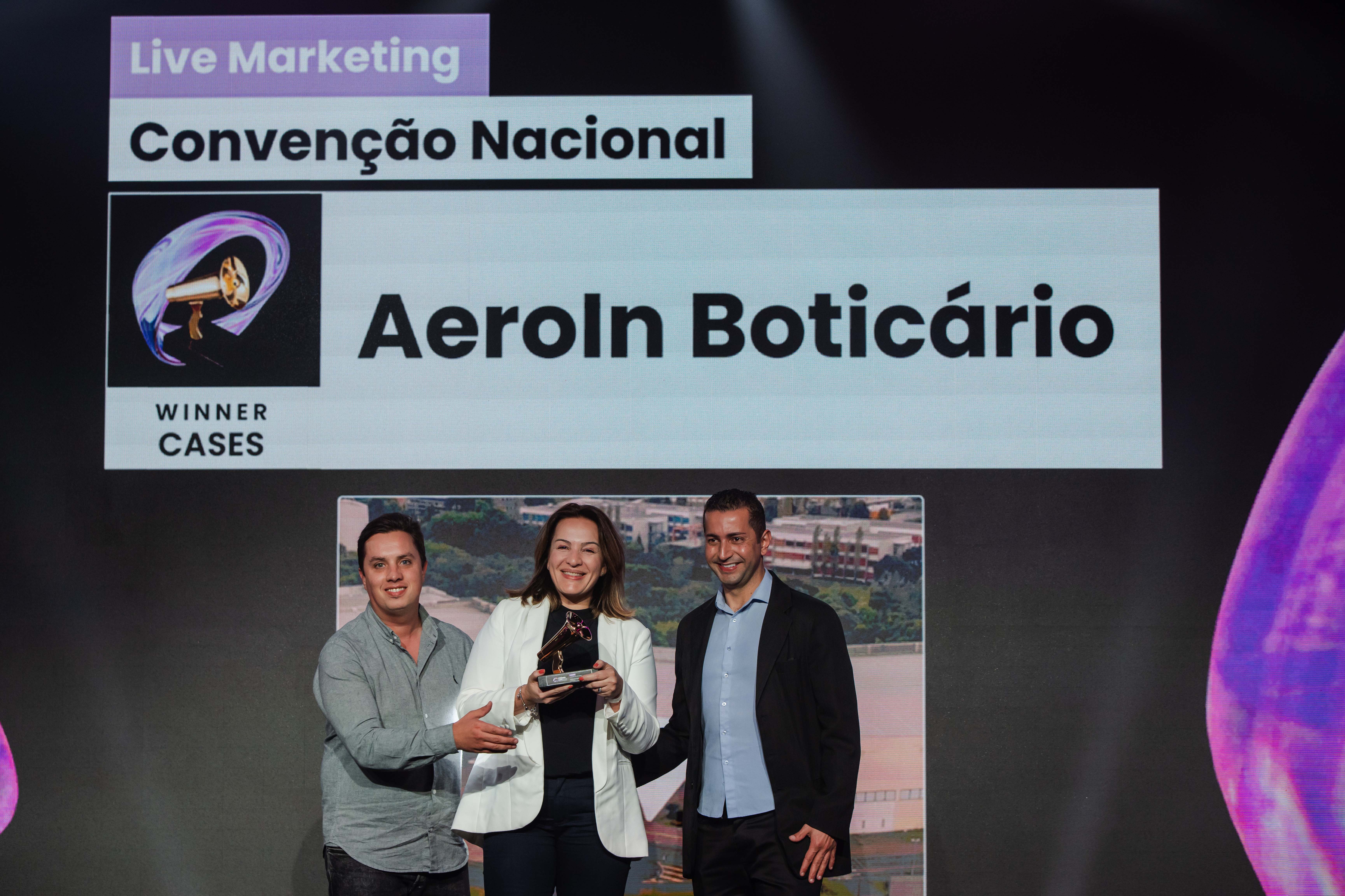 AEROIN Boticário conquista o Prêmio Live 2023 na categoria Convenção Nacional